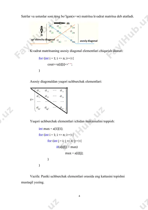ikki o‘lchamli massivlarni tashkil etish - Page 4
