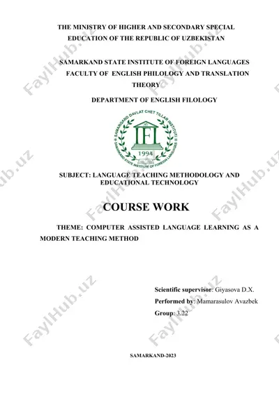 computer assisted language learning — DOC