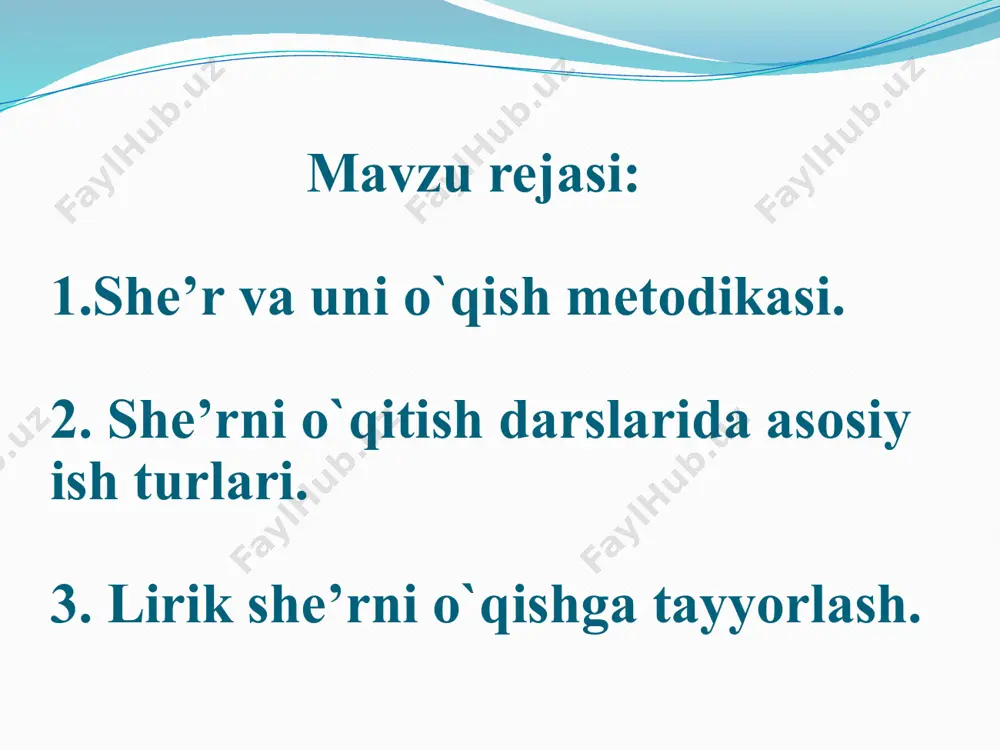 h. 3. lug`at ishini o`tkazish. 4. she’rni qatorma-qator tahlil qilish. 5.she’rni ifodali o`qishni mashq qilish. 6. she’r yuzasidan savol-javob o`tkazish. 7. tanlab o`qitish. 8. leksik yoki grafik tasvirlash. 9. she’rning tarbiyaviy tomonini yoritish. 10. she’rni yodlatish yoki yodlab kelishni topshirish. masalan: “o‘qish savodxonligi” 4-sinf ii qism 58-bet chang‘i uchaman qambar ota qish kelganda tog‘lar go‘zal, qor qoplagan chog‘lar go‘zal. koinotning oppoq rangi, oyog‘imda bir juft chang‘i. meni pastga olib uchar, go‘yo qushdek g‘olib uchar. tog‘ning usti yumshoq pardek, toshlarida sehr bordek. past-balandga sirpanaman, yiqilmayman, irg‘anaman. yuragimda orzular ko‘p, qo‘llarimda sehrli cho‘p. qor-u muzga tekkan zamon, uchmoqdaman hamon omon. qushlardan ham tez uchaman, aslida zo‘r baxt quchaman. savollar: 1. she’rda qish fasli qanday tasvirlangan? 2. qish faslida o‘ynaladigan qanday bolalar o‘yinlarini bilasiz? 3. nima uchun tog‘ning uchi yumshoq parga o‘xshatilgan? 4. sizningcha, nega shoir qo‘lidagi cho‘pni sehrli demoqda? 5. o‘ylab ko‘ring, chang‘i uchish haqida insonda qanday taassurotlar bo‘lishi mumkin? quyidagi topshiriqlar …