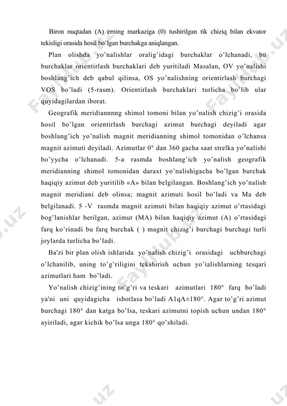 tоpоgrafiyada kullaniladigan kооrdinatalar sistеmasi - Page 5