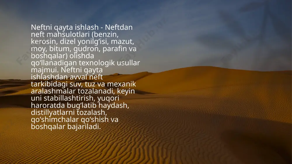 korxona ishgatushirildi. 1976-yil zavod 1navbatining oltingugurtdan tozalash insho-otlari rekonstruksiya qilinib, uning yillik quvvati 6,2 mlrd. m3 ga yetkazildi. katalizatorlar — kimyoviy reaksiya tezligini oʻzgartiruvchi moddalar (qarang kataliz).[1]kataliz (yun. katalysis — buzilish, parchalanish) — kimyoviy reaksiyalar tezligining baʼzi moddalar (katalizatorlar) taʼsirida oʻzgarishi. katalizator reaksiyaga kirishuvchi modda (reagent)lar bilan bir qancha oraliq birikmalar hosil qilib, reaksiya nihoyasida miqdori va tarkibi oʻzgarmasdan ajralib chiqadi. katalizator sifatida turli xil moddalar (gaz, suyuqliklar va qattiq moddalar) ishlatilishi mumkin. reagentlar va katalizatorlarning fazaviy holatiga qarab katalitik jarayonlar, asosan, gomogen va geterogen k.ga boʻlinadi. bundan tashqari, mikrogeterogen, fermentativ katalitik jarayonlar ham mavjud. gomogen k.da reagentlar bilan katalizator bir jinsli aralashma hosil qiladi. reaksiya gaz yoki suyuq fazada boradi. katalizator sifatida atomlar, ionlar, molekulalar ishtirok etishi mumkin. geterogen k.da katalizator sifatida qattiq moddalar ishlatiladi. ularning sharsimon, granulasimon, spiralsimon va b. turlari maʼlum. shuningdek, bu katalizatorlar tarkibiga koʻra, bir, ikki yoki koʻp komponentli, holatiga qarab oksidsimon, metallsimon boʻladi. geterogen …
