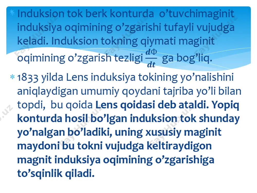 elektiro magnit induksiya qonuni - Page 5