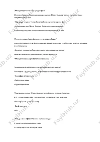 pedagogika fanlari — DOC