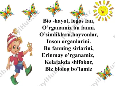 biologiya fanidan test savollari va javoblari — PPTX