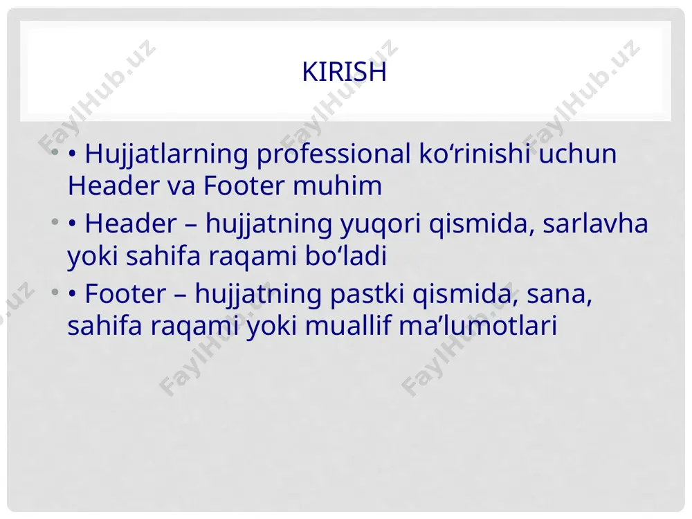 hujjatga header va footer maydonlarini qo‘shish - Page 2