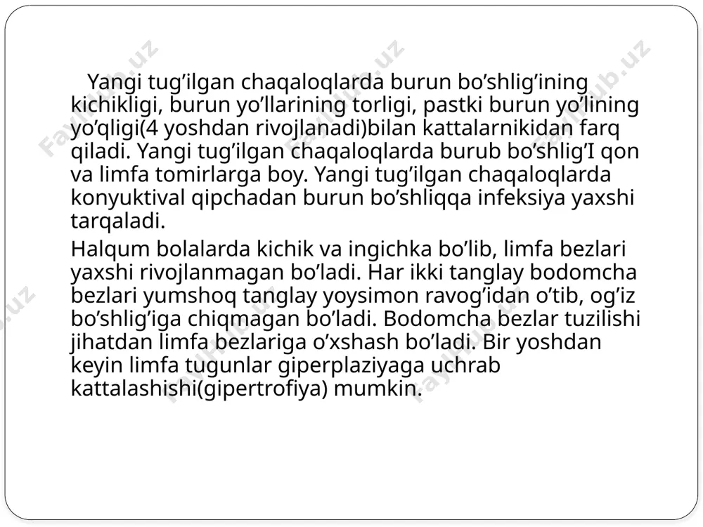 alg’amli nam yo’talda shifokorlar mukolitik preparatlarni buyuradilar. ushbu dorilar guruhining eng mashhur vakillari orasida: • bromgeksin; • ambroksol; • mukaltin; • plyush barglari ekstrakti; • atsetiltsistein. e’tiboringiz uchun rahmat! image2.png image3.png image4.png image5.png image6.png
