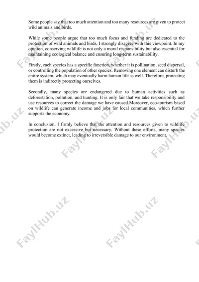 wildlife conservation — DOCX