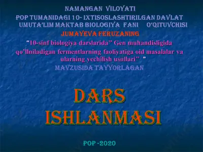 dars ishlanmasi — PPT