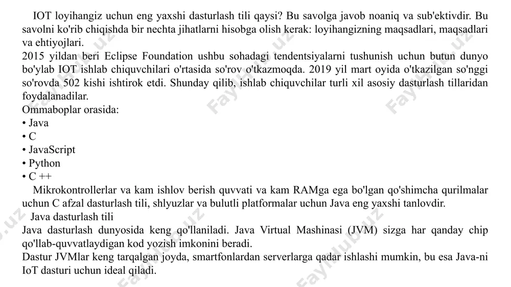 rlar atributlarining qiymatlarini va ko‘rsatuvchi muhitining xossalirini html sarlavhalarni ko‘rish jarayonida foydalanuvchi tomonidan o‘zgartirish imkoniyatlarida, boshqacha aytganda ularni dinamik sarlavhalar qilish (dhtml) tushuniladi. yana shuni aytish joizki, sarlavhalar qayta yuklanmaydi. amalda buni, masalan, quydagicha ifodalash mumkin, sarlavhaning fonining rangini yoki hujjatdagi rasmni o‘zgartirish, yangi oyna ochish yoki ogohlantirish oynasini chiqarish. „javascript“ nomi netscape kompaniyasining xususiy maxsuloti hisoblanadi. microsoft tomonidan amalga oshirilgan til rasman jscript deb nomlanadi. jscript versiyalari javascriptning mos versiyalari bilan mos keladi (aniqroq qilib aytganda oxirigacha emas). javascript, ecma (european computer manufacturers association — eyropa kompyuter ishlab chiqaruvchilar assotsiyatsiyasi) tomonidan standartlashtirilgan. mos standartlar quydagicha nomlanadi: ecma-262 va iso-16262. ushbu standartlar bilan javascript 1.1ga taqriban ekvivalent ecmascript tili aniqlanadi. eslatish joizki, bugungi kunda javascript ning hamma versiyalari ham ecma standartlariga mos kelavermaydi. mazkur kurs yoki qo‘llanmada barcha hollarda biz javascript nomidan foydalanamiz. xususiyatlari javascript, bu internet uchun katta bo‘lmagan xaridor va server ilovalarni yaratishga mo‘ljallangan nisbatan oddiy jismga yo‘naltirilgan …