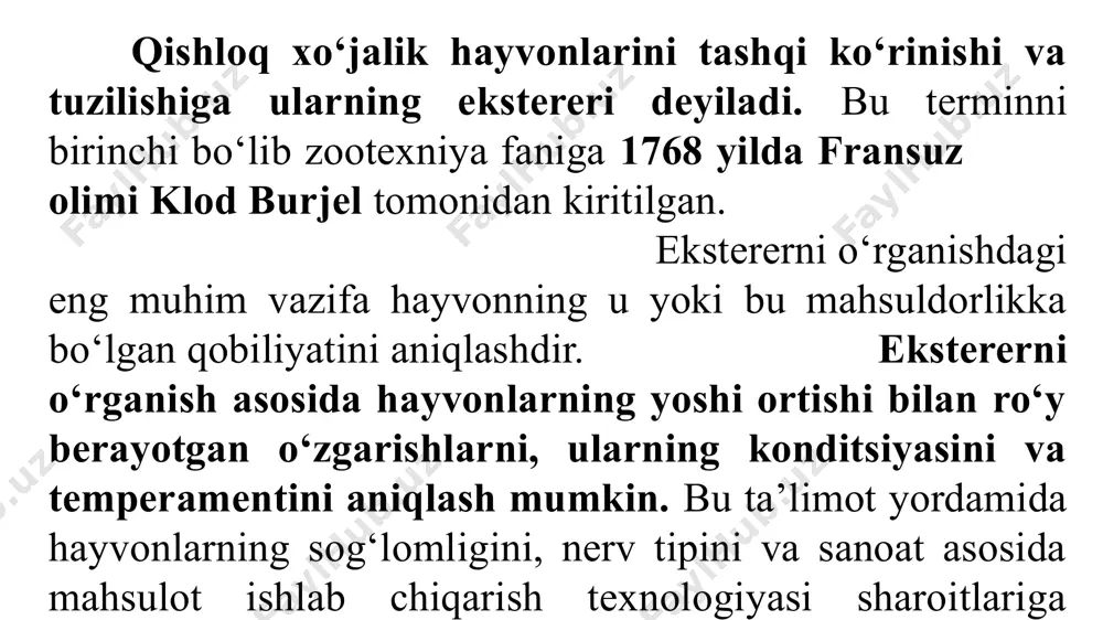 jag‘lari harakatchan, yuzi kengroq. sutdorlik kuchi. hayvonning sog‘lomligiga, baquvvatlik kuchiga, ishlab chiqarish sharoitiga chidamligiga va uzoq yashashiga bog‘liq bo‘ladi. qovurg‘alari. har biri alohida bir biridan uzoqroqda joylashgan. qovurg‘a suyaklari keng, yassi, orqaga qarab egilgan. ko ‘krak kengligi. keng hajmli, hayoti uchun kerakli organ. oldingi qovurg‘asi. egiluvchan to‘liq ko‘rinib turadi va yelka suyagini oxirgi nuqtasiga yetadi. son qismi. orqadan keng va yassi ko‘rinadi. yag‘rini. o‘tkir ko‘rinib turadi. bo‘yni. uzun, quruq, yelkaga yetadi, ko‘krak qismi va ko‘krak ostiga bemalol yetadi va yalaydi. terisi. yupqa, bo‘sh va o‘zgaruvchan. sag‘rin burchagi. suyaklari bog‘lanuvchanligi keng qo‘yilgan bo‘lishi kerak. yelini. yelin chuqurligi o‘rtacha, sakrash bo‘g‘inigacha boradi. yoshi va tug‘ish soniga qarab yelin chuqurligi o‘zgarib boradi. so‘rg‘ichlarni joylanishi. har biri to‘g‘ri qo‘yilgan, ularni siljishi yoki to‘g‘ri qo‘yilganligi orqadan qaraganda bilinadi. yelinni orqasi. keng va baland, yuqoridan pastga qarab bir tekisda yopishgan bo’ladi. sut yo`nalishidagi qoramol zotlarining tana tuzilishi shakli uchbukchaksimon shaklda bo`ladi. go’st yo`nalishidagi qoramol zotlarining tana …