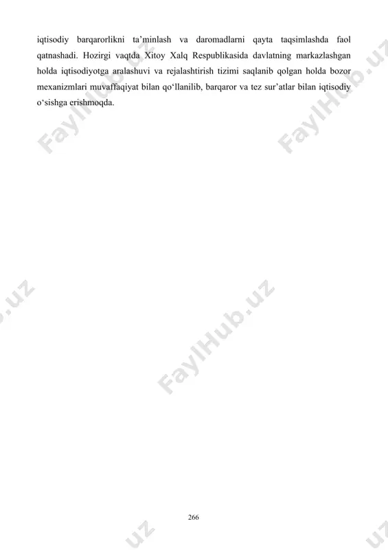 rda, shuni alohida ta’kidlash lozimki, xususiy mulkchilik va bozor tizimiga suyanish, ijtimoiy mulkchilik va markazdan rejalashtirish har doim ham bir vaqtda mavjud bo‘lmasligi mumkin. masalan, sobiq millatchi germaniya iqtisodiyoti avtoritar kapitalizm deb atalgan, chunki mulkchilik xususiy bo‘lib qolsada, mamlakat iqtisodiyoti qattiq nazorat ostiga olingan va markazdan boshqarilgan. buning teskarisi, bozor sotsializmi deb atalgan sobiq sotsialistik yugoslaviya iqtisodiyotida resurslarga ijtimoiy mulkchilik xos bo‘lgan va bir vaqtda iqtisodiy faoliyatni tashkil qilish va boshqarishda erkin bozor asosida olib borilgan. shvetsiya iqtisodiyotida ham 90% dan ortiq xo‘jalik faoliyati xususiy firmalarda to‘plangan bo‘lsada, davlat iqtisodiy barqarorlikni ta’minlash va daromadlarni qayta taqsimlashda faol qatnashadi. hozirgi vaqtda xitoy xalq respublikasida davlatning markazlashgan holda iqtisodiyotga aralashuvi va rejalashtirish tizimi saqlanib qolgan holda bozor mexanizmlari muvaffaqiyat bilan qo‘llanilib, barqaror va tez sur’atlar bilan iqtisodiy o‘sishga erishmoqda.
