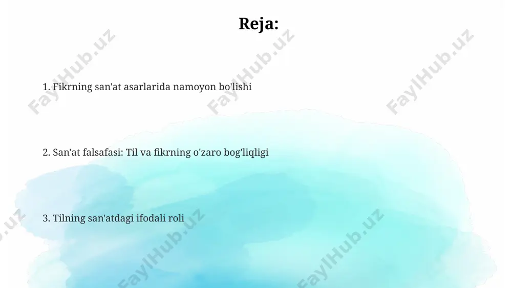gi miniatyuralarni tahlil qilishda, fors tilidagi yozuvlar va she'riy matnlarning san'at asarining ma'nosiga ta'siri 20% dan ortiq bo'lgan. san'atda metafora va majoz “san’atda metafora va majoz” asarida tilning ijtimoiy-madaniy konteksti, xususan, 19-asr oxiri va 20-asr boshlarida toshkentdagi adabiy muhitning ta’siri keng yoritiladi. “san’atda metafora va majoz” asari, 20-asr oʻzbek adabiyoti va falsafiy fikrining 3 ta asosiy yoʻnalishini – milliylik, modernizm va postmodernizmni oʻzida mujassam etgan holda, samarqand va buxoro maktablari ta’siriga ham ega. kitobda metafora va majozning 5 xil turini tahlil qilib, ularning she’riyat, musiqa va tasviriy san’atdagi ifodalanish usullarini 100 dan ortiq misol orqali koʻrsatadi. badiiy ijod va tilning roli badiiy ijod jarayonida til, 20-asr oxiridagi post-strukturalistlar fikricha, ma'no yaratishning asosiy vositasi sifatida ko'rib chiqiladi, masalan, fransada yuzaga kelgan dekonstruktsiya nazariyasi. tilning metaforik va allegorik imkoniyatlari, xususan, sharq she'riyatida (masalan, alisher navoiy ijodida), badiiy asarning chuqur ma'nosini ifoda etishda 1000 yildan ortiq vaqt davomida muhim rol o'ynaydi. o'zbek adabiyotida, …