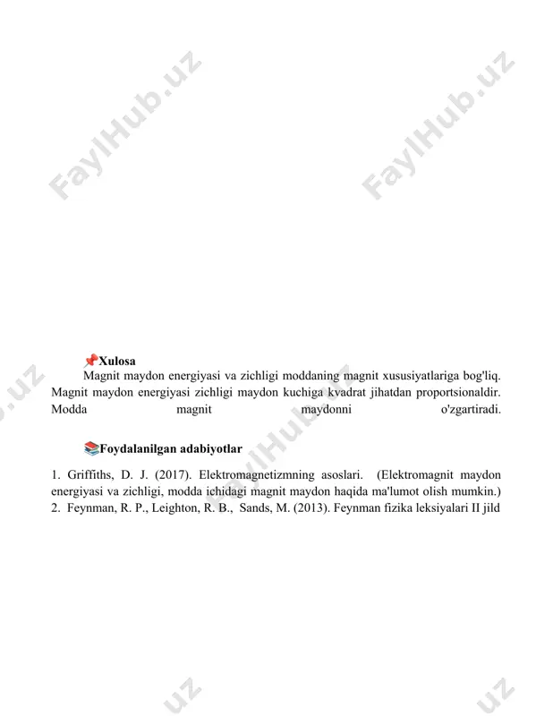 magnit maydon energiyasi va uning zichligi - Page 5