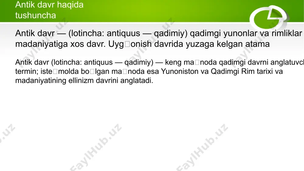 i xil asboblar yordamida amalga oshirilgan jarrohlik muolajalaridan foydalanganlar qadimgi rim tibbiyotiga qadimgi yunon tabobati katta ta'sir ko'rsatgan, shuningdek qadimgi rimliklar gippokrat korpusini ishlatish orqali parhez,rejim va jarrohlik muolajalari bilan birgalikda yangi amaliyot- larni ishlab chiqdi. bu, ayniqsa, tibbiyot bilan shug'ullangan ikki taniqli yunon shifokorlar dioskorid va galenning ishlarida ko'rindi. dioskorid rim armiyasining shifokori, galenommaviy namoyishlar o'tkazgan, asklepiadesa etakchi rim shifokori edi. bu uchta tabibningbarchasi turli xil kasalliklar va ullarni davolash usullari haqida bilimga ega edi. rimdagi birinchi taniqli shifokorlardan biri galen edi. u gretsiyadagi hayvonlarni, shu jumladan maymunlarni yorib ko'rish orqali, inson anatomiyasi bo'yicha mutaxassis bo'ldi. qadimgi rimda o'zining mashhurligi va tajribasi tufayli galen imperator mark avreliyning shaxsiy shifokori bo'ldi antik davr tabibi gippokrat gippokratning asosiy ilmiy ishlar qatoriga yana falsafiy, axloqiy – tarbiyaviy va etnik yo’nalishlardagi quyidagi asarlarni qo’shish zarur: «qasamyod», «qonun», «hakim haqida», «yaxshi xulq atvor haqida», «tarbiya». bu asarlar orqali gippokrat ilmiy tibbiyottni ilmiy insonparvarlik g’oyalari …
