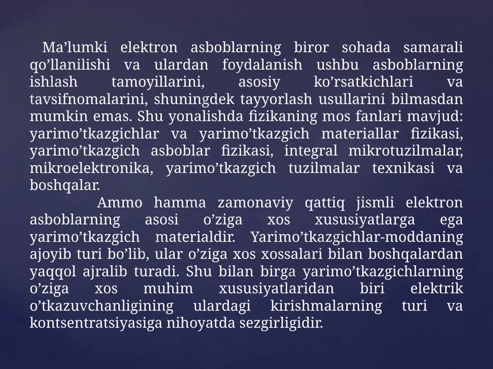 ayev a., mamadazimov m.. djorayev m va boshq. maktabda fizika va astronomiya o'qitish. metodologik va dunyoqarash aspektlari. - t.: o'qituvchi, 1994. 4. begi.mqulov u.sh. pedagogik ta’lim jarayonini axborotlashtirishni tashkil etish, boshqarish nazariyasi va amalivoti. ped. fan. dokt. diss. avtoref. - t.,2007. 5. ganiyev a.g., avliyoquiov a,k., alimardonova ta. fizika. al va khklar uchun. 1-2-qismlar.-t.: o'qituvchi. 2002. internet ma’lumoti www.arabic.uz www.ziyonetaqriz.uz www.ru.wikipedia.org www.arabic.uz www.ziyonetaqriz.uz www.ru.wikipedia.org image2.jpeg /docprops/thumbnail.jpeg