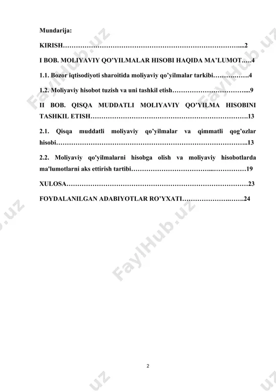 ilish bo’yicha qator ishlar amalga oshirildi. xususiy investitsiyalar, jumladan xorijiy investitsiyalar uchun qulay muhitni ta’minlab, bozor infratuzilmasining muhim elementi sifatida shakllanishi lozim bo’lgan bozor iqtisodiyotida buxgalteriya hisobi kontseptsiyasi o’zbekiston respublikasi moliya vazirligi qoshidagi buxgalteriya hisobi bo’yicha metodologik kengash va professional buxgalterlar instituti milliy kengashi (hozirgi buxgalterlar va auditorlar milliy assotsiatsiyasi) tomonidan 1994 yil 29 dekabrda tasdiqlangan edi. unda respublikamizda endigina vujudga kelayotgan bozor iqtisodiyoti sharoitida buxgalteriya hisobi tizimini qurish asoslari mustahkamlab berilgan. prezidentimiz sh.m.mirziyoev ta’kidlab aytganidek, «endi har birimiz, eng avvalo, davlat boshqaruvi organlari rahbarlarining vazifasi – o’zimiz ma’sul bo’lgan soha va tarmoqda ishlarning ahvolini tanqidiy baholash asosida zimmamizga yuklatilgan vazifalarni ma’suliyat bilan bajarishni ta’minlashdan iborat»1 . bunday vazifani sifatli va o’z vaqtida bajarish har bir rahbardan o’zi boshqarayotgan korxonaning moliyaviyholatiga e’tiborsiz bo’lib qolmasdan, boshqaruv tizimining asosiy bo’g’ini bo’lgan, hisob ishlarini, eng avvalo, buxgalteriya hisobini to’g’ri tashkil qilishga bog’liq. shuning uchun ham bozor munosabatlariga asoslangan boshqaruv sharoitida buxgalteriya hisobini isloh …