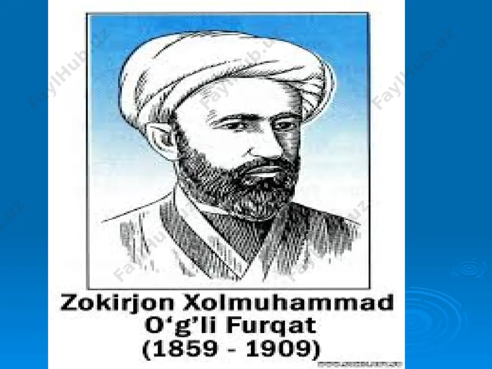 muxammaslar yaratgan. alisher navoiy asarlariga go‘zal nazira va taxmislar bog‘lagan, uning she’rlarida ijtimoiy ruh va zamonaviylik tobora keng o‘rin egallay boshlagan masalan, «bo‘ldi» radifli muxammasi va boshqa she’rlarida. furqat xalqning siyosiy huquqsizligi va iqtisodiy nochor ahvolidan qayg‘irgan («ne jurm o‘ttiki bizdin, bunchalik ... qo‘qon xonligining uzil-kesil tugatilib, batamom mustamlakaga aylantirilishi voqeasiga bog‘liq holda yaratilgan: «demish xon bir kunikim, davru davronlar qayon qoldi?» misrasi bilan boshlanuvchi muxammasi ham furqatning shu davrdagi ijodi mahsulidir. toju taxtdan, sha’nu shavkat va a’yonlardan mahrum bo‘lgan xudoyorxon nomidan bitilgan bu asar ham shoir ijodida zamonaviy ijtimoiy mavzu keng o‘rin egallaganlining isbotidir. furqatning ijodiy merosida an’anaviy she’riy turlar, o‘zbek mumtoz adabiyotidagi asosiy mavzular yetakchi o‘rin egallaydi. uning g‘azal va muxammaslari, bog‘lagan taxmislari o`zining hayotiyligi, musiqiyligi, nihoyatda samimiyligi bilan o‘quvchini maftun etadi. furqat she’rlarida ona yurt tabiati va bahor go‘zalligi, jo‘shqin sevgi-muhabbat va chin insoniy fazilatlar, hayot shodliklaridan quvonish va turmush tashvishlaridan shikoyat qilish, umuman, odam va olam, …