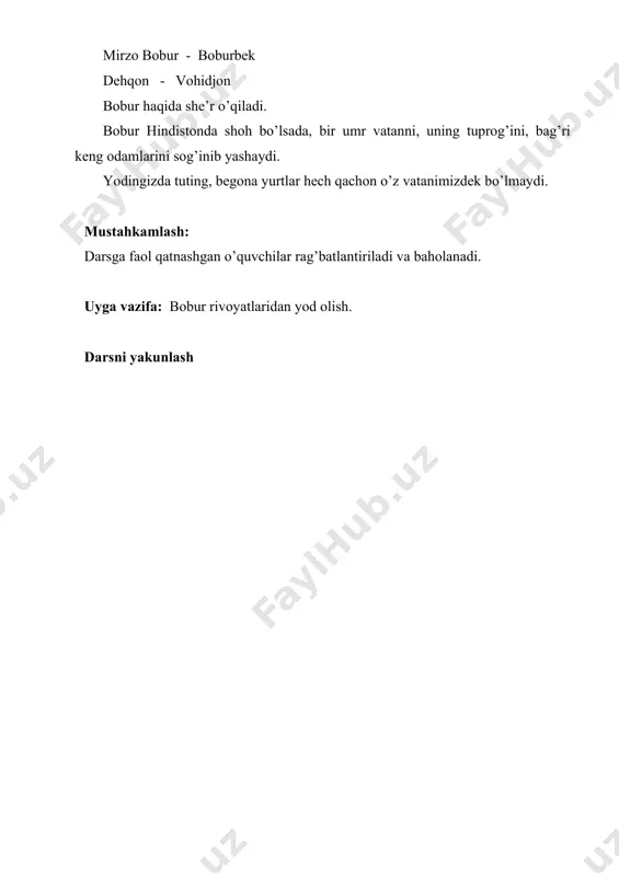 ona tili fanidan bir soatlik dars ishlanmasi - Page 3