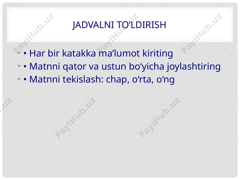 jadval o‘rnatish - Page 4