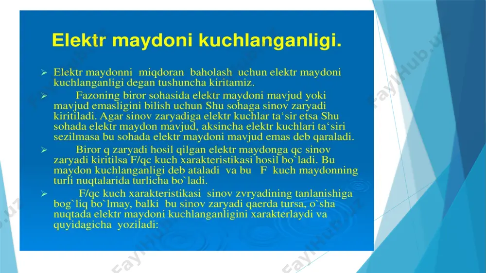 elektr maydonga kitilgan o’tkazgichdagi zaryadning taqsimlanishi. elektrostatik induksiya qonuni - Page 5