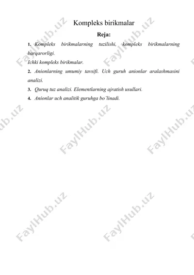 komplеks birikmalar — DOCX