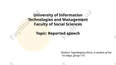 reported speech — PPTX