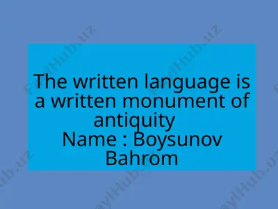 boysunov bahrom — PPTX