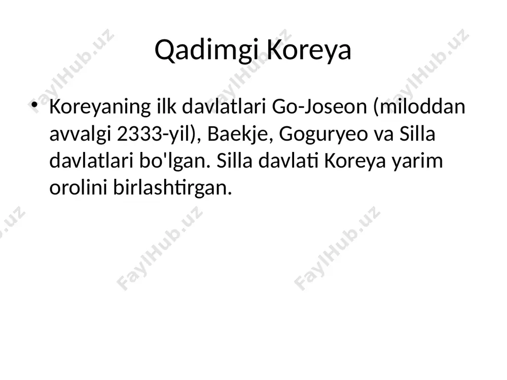 lajakdagi rivojlanish koreya ta'lim tizimi texnologiya bilan uyg'unlashib, sun'iy intellekt va onlayn ta'lim imkoniyatlarini kengaytirib bormoqda. janubiy koreya universitetlari seoul national university, korea university va postech kabi oliy ta'lim muassasalari dunyodagi eng nufuzli universitetlardan hisoblanadi. xulosa koreya respublikasi o'zining qadimiy tarixi va rivojlangan ta'lim tizimi bilan butun dunyoga tanilgan. kelajakda ham innovatsiyalar va ta'lim sohasida yetakchi bo'lishga intiladi. /docprops/thumbnail.jpeg