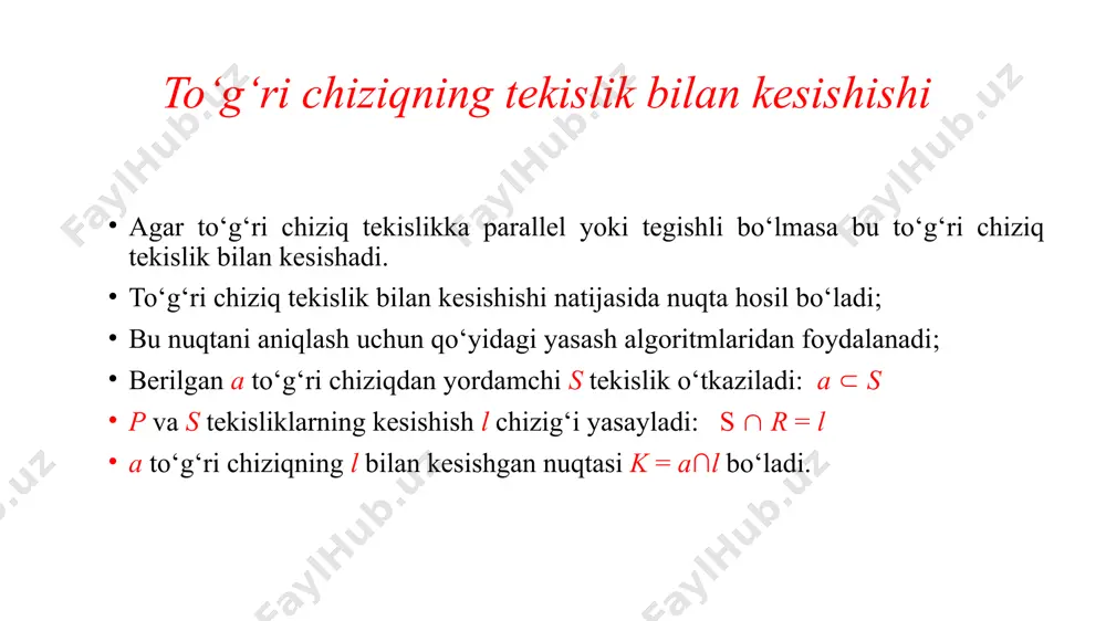 to’g’ri chiziq va tekislikning kesishuvi - Page 4