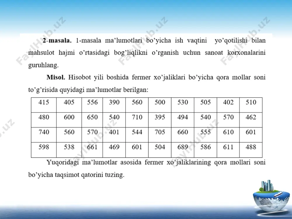 statistik ma’lumotlarni jadval va grafiklarda tasvirlash - Page 5