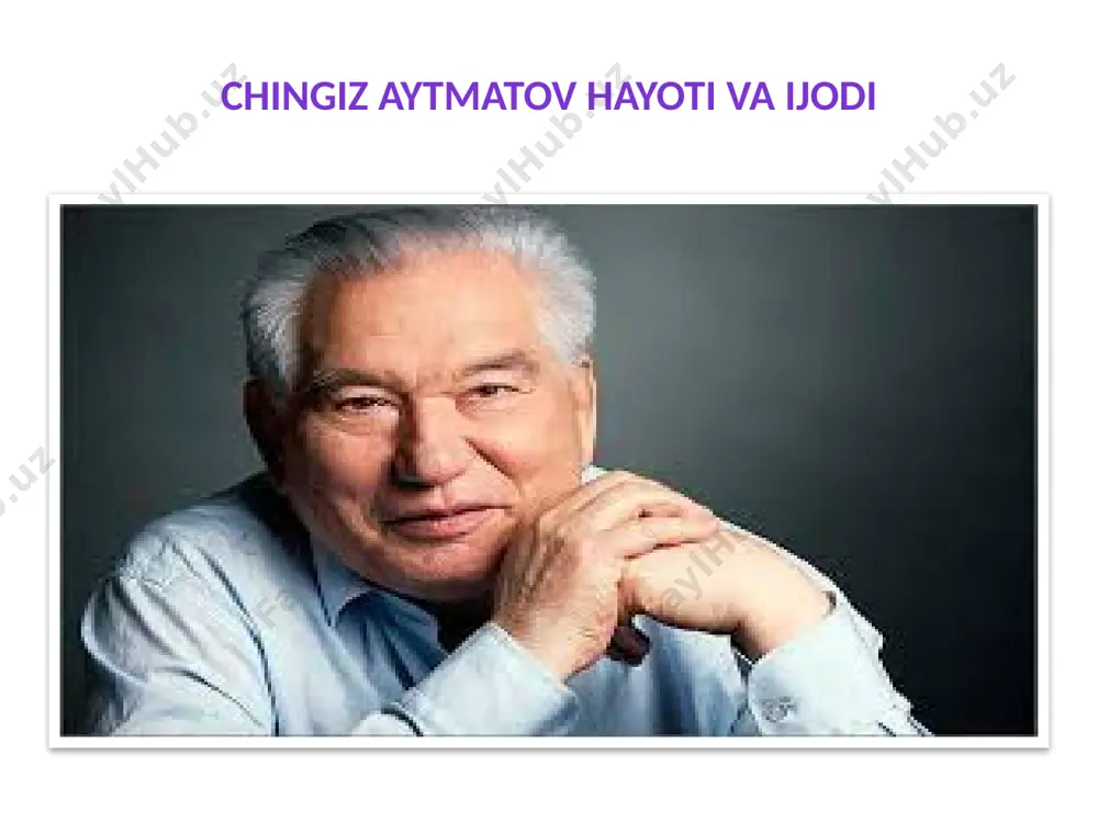 i asarlari esa, avval rus tilida yozilib (masalan, «oq kema», «alvido, gulsari») so‘ng qirg‘iz tiliga o‘girilgan. asarlari «yuzma-yuz», «sarvqomat dilbarim», «somon yo‘li» (1963), «momo yer», «alvido, gulsari» (1966), «oq kema», «sohil yoqalab chopayotgan olapar» (1977), «hoshim», «gazetachi dzyudo», «oq yomg‘ir», «sepoyachi», «qiyomat» (1986, qahramonlari: ober-kandalov, iso, avdiy, pontiy pilat, iuda, grishan, bozorboy, ko‘chqorboev, guram juxadze, bo‘ston, sandro va boshq.), «birinchi muallim» (1962), «asrga tatigulik kun», «kasandra tamg‘asi» (1990), «erta qaytgan turnalar» chingiz aytmatovning “asrga ta`tigulik kun” romani 1980-yilda yozilgan. asar chop etilishi bilan o`quvchilar tafakkuri va ruhiyatini larzaga keltirdi. chunki unda odamning insoniy qiyofasini belgilaydigan asosiy ko`rsatkichlar; o`zlikni anglash, o`zgani tushinish, tarixiy ildizlarni bilish, undan faxrlanish singari tushunchalar ekanligi ko`rsatiladi. asarda bu masalalar konkret odamlar taqdiri misolida badiiy ifoda etilgan edi. holbuki, bunday xususiyat sho`ro adabiyoti uchun tamomila begona hisoblanardi. “asrga tatigulik kun” romanida voqealar asosan sario`zak cho`lida, bo`ronli temir yo`l bekatida bo`lib o`tadi. gap butun ongli hayotini bekatda oddiy …