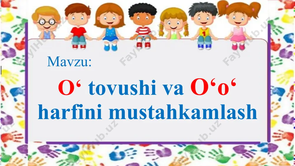 o' o' harfi va o' o' tovushi 1-sinf - Page 2