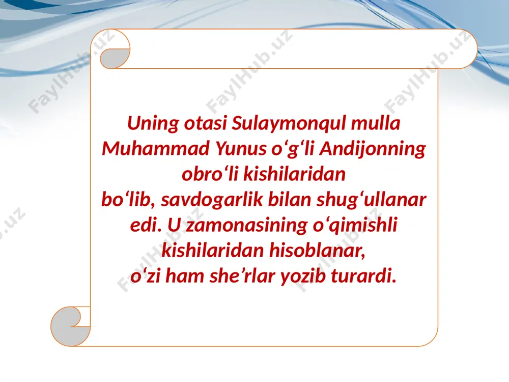 ylik! 1921 binafsha binafsha senmisan, binafsha senmi, ko‘chada aqchaga sotilgan. binafsha menmanmi, binafsha menmi, sevgingga, qayg‘ungga tutilgan? binafsha, nimaga bir ozroq ochilmay, bir erkin kulmasdan uzilding? binafsha, nimaga hidlaring sochilmay, yerlarga egilding, cho‘zilding? binafsha, ayt menga, kimlardir, ularkim, ignani bag‘ringga sanchalar? binafsha, bir so‘yla, u qanday qo‘llarkim, uzalar, hidlaylar, yanchalar? binafsha, shunchalar chiroyli yuzing bor, nimaga uzoqroq kulmaysan? binafsha, shunchalar tortguvchi tusing bor, ko‘nglimga isriqlik to‘kmaysan? binafsha, yig‘lama, binafsha, kel beri, qayg‘ungni qayg‘umga qo‘shgil. binafsha, sen uchun ko‘kragim erk yeri, bu yerdan ko‘klarga uchgil. binafsha, go‘zalim, qayg‘ulim, kelmaysan, qayg‘ung zo‘r, qayg‘umni bilmaysan, menga bir kulmaysan. 1922 image2.jpg image3.emf image4.jpeg image5.png image6.jpeg image7.jpg image8.jpg image9.jpg image10.png image11.jpeg image12.jpeg image13.jpeg image1.jpg