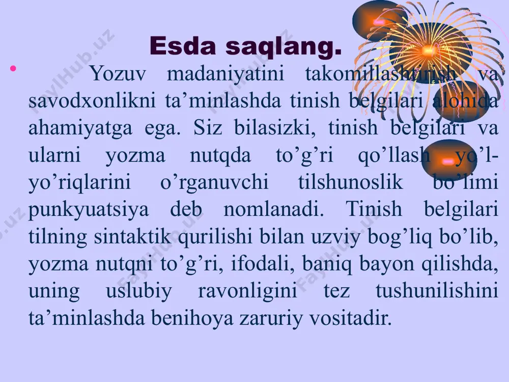 tinish belgilari va ularning yozma nutqdagi ahamiyati - Page 5