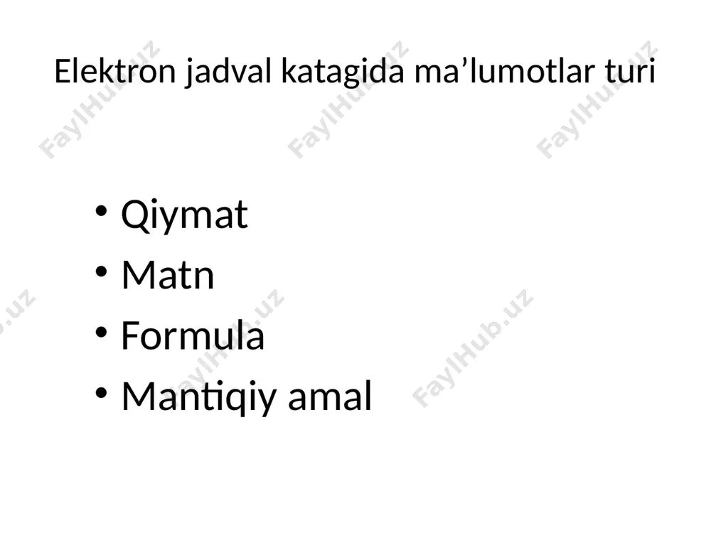 ms excel elektron jadvalida formula va funksiyalar - Page 5