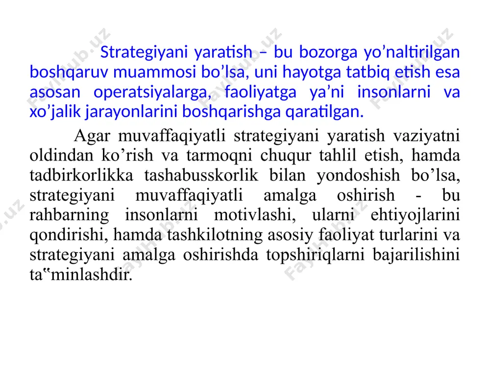 zgarishlar. 2. ijtimoiy madaniyat. 3. sog‘liqni saqlash. 4. ta’lim darajasi. 1. texnologik innovatsiyalar. 2. tadqiqot va rivojlanish. 3. texnologik tarixiy o‘zgarishlar. 4. xavfsizlik va ma'lumotlarni himoya qilish pest tahlili: "o'zbekneftgaz" siyosiy omillar (political): davlat siyosati: o‘zbekiston hukumati energetika sohasiga katta e'tibor qaratmoqda. neft va gaz sektori milliy iqtisodiyotning asosiy tarmoqlaridan biri sifatida e'tirof etiladi. regulativ muhit: energetika sohasidagi qonunchilik va davlat regulyatsiyalari kompaniyaning faoliyatiga ta'sir qiladi. yangi qonunlar yoki qonunchilik o'zgarishlari investitsiyalar va operatsion jarayonlarga ta'sir ko'rsatishi mumkin. iqtisodiy omillar (economic): bozor talabi: energiya resurslariga talab global miqyosda oshib bormoqda. bu o'zbekistonning energetika resurslarini eksport qilish imkoniyatlarini kengaytiradi. inflyatsiya va valyuta kurslari: mahalliy iqtisodiyotdagi inflyatsiya darajasi va valyuta kurslari, kompaniyaning xarajatlari va foydasi ustidan ta'sir qiladi. qimmatbaho xomashyo narxlari o'zbekneftgazning rentabelligini belgilaydi. ijtimoiy omillar (social): iste'molchilarning xulq-atvori: iste'molchilar energiya samaradorligi va ekologik muammolarga ko'proq e'tibor qaratmoqdalar. bu talablar kompaniyaning mahsulot va xizmatlarini diversifikatsiyalashga olib kelishi mumkin. demografik o'zgarishlar: o'zbekistonda aholi …
