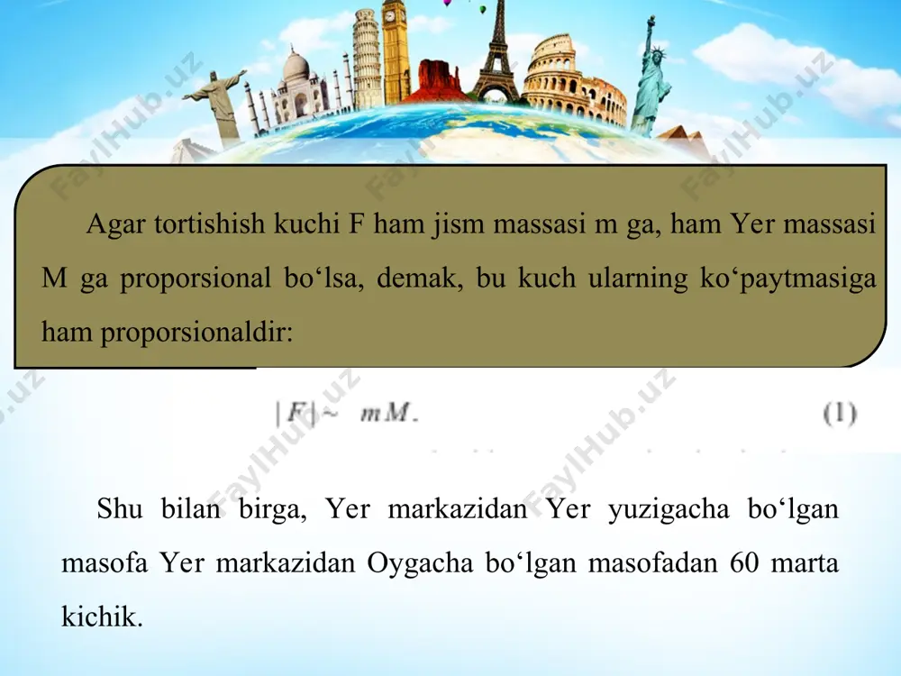 butun olam tortishish qonuni 7-sinf - Page 4