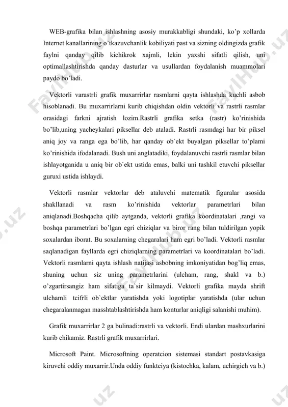 adobe firmasining yana bir mahsuloti bo’lib, rastrli grafikani vektorliga aylantirishga muljallangan. bu uncha katta bulmagan, lekin foydali va kuchli mahsulot. asosan, web-sahifani vektorli grafika yordamida yaratayotgan bulsangiz, masalan, flash texnologiyasida, foydali bo’ladi. adabiyotlar . 1. a.levin "samouchitel rabotы na kompyutere", m. 1997. 2. n.v.makarova "informatika", uchebnik 6-7 klass. s.peterburg. 1998. 3.v.e.figurnov "ibm pc dlya polzovatelya" 6-e izdanie,moskva.1996