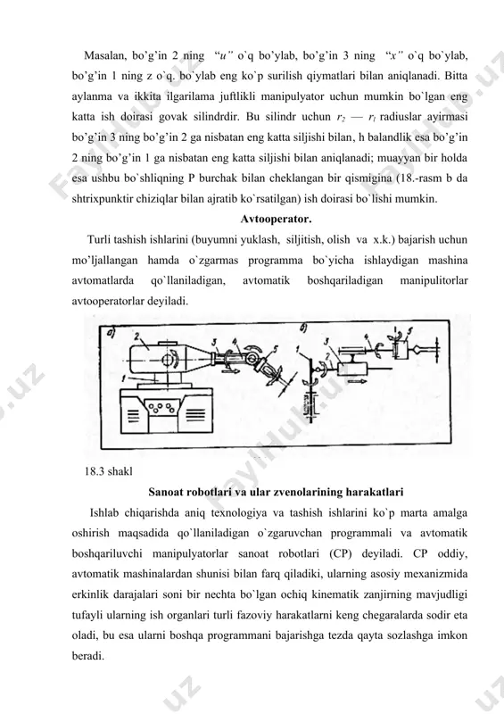 lanilgan adabiyotlar: 1. фролов к.в ва б. механизм ва машиналар назарияси. – т.: укитувчи, 1990. 2. джураев а ва б. механизм ва машиналар назарияси. – т.: укитувчи, 2004. 3. karimov r.i, saliyev a. mexanizm va mashinalar nazariyasi fanidan o’quv qo’llanma. t.: toshdtu, 2006. 4. abduvaliyev u.a., karimov r.i. “amaliy mexanika” faninig “mashina va mexanizmlar nazariyasi” bo’limidan kurs ishini bajarish bo’yicha o’quv qo’llanma – t,toshdtu, 2008. 18.1-shakl 18.2-shakl
