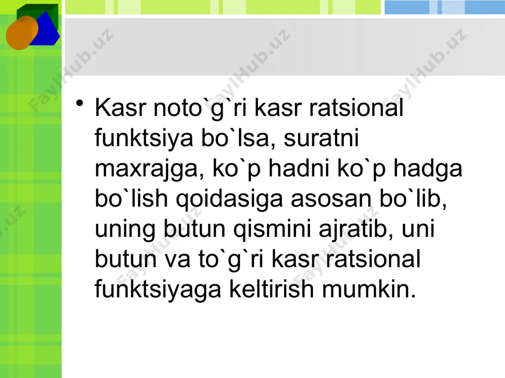 ratsional va irratsional ifodalarni integrallash - Page 4