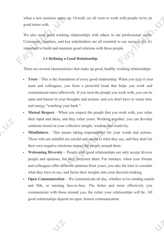 your customers can help you ensure that if things do go wrong, damage is kept to a minimum. good relationships with clients and customers can also lead to extra sales, career advancement, and a more rewarding life. 1.2 individual differences in a variety of tasks concerning vocabulary learning and reading the third experiment was carried out in the larger framework of a project on mixed ability teaching which is still in progress. one of the aims of this experiment was to explore the psychological conditions in greater depth through involving pupils of the first phase of secondary education (12-15 year) of the lowest ability range. the research focused on the differences between (dutch) pupils of very different ability ranges being educated together when learning french. in order to gain more insight into the nature of the differences with regard to vocabulary learning and reading, i presented 60 pupils with a …