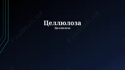 целлюлоза — PPTX