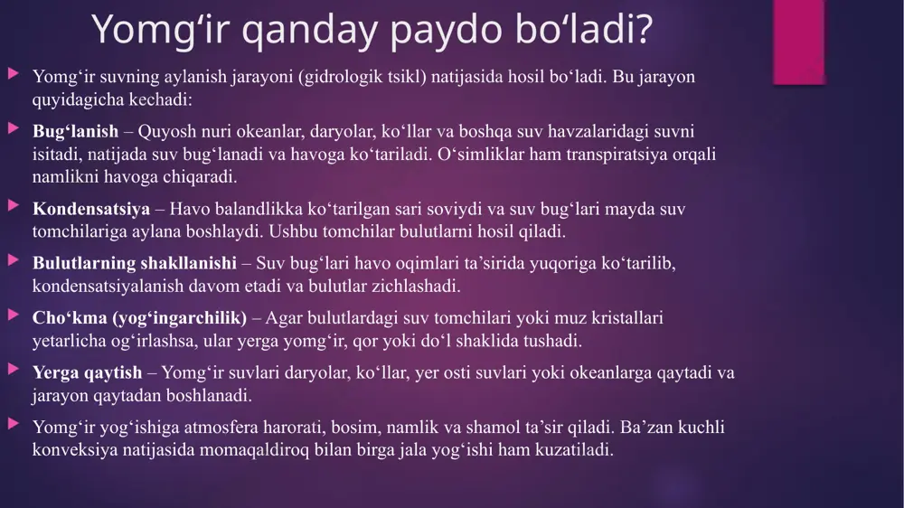 suvning tabiatda aylanishi - 5-sinf. tabiiy fan. 1-qism - Page 2