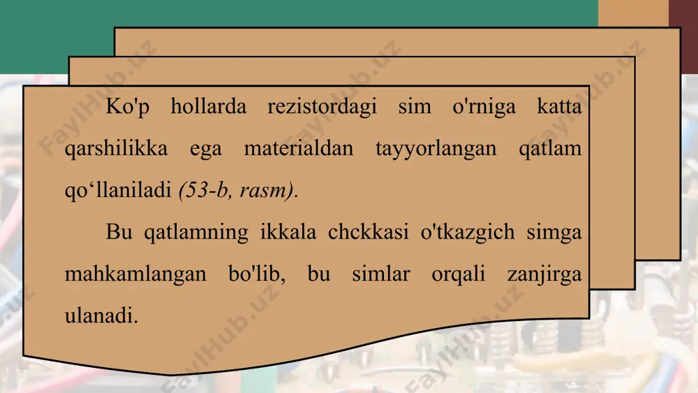 rezistorlar. reostatlar. potensiometrlar 8 - sinf - Page 5