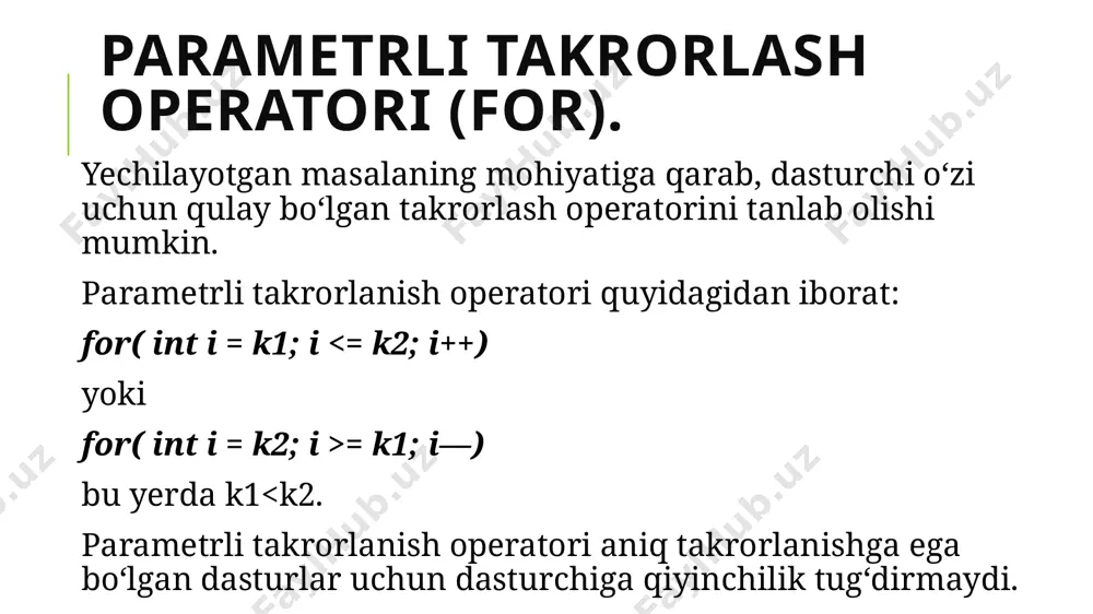 takrorlanish operatorlari - Page 5
