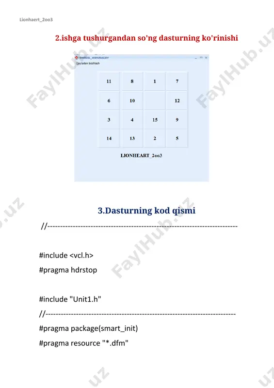 rad studio xe 2 dasturida yaratgan o'yin dasturi - Page 2