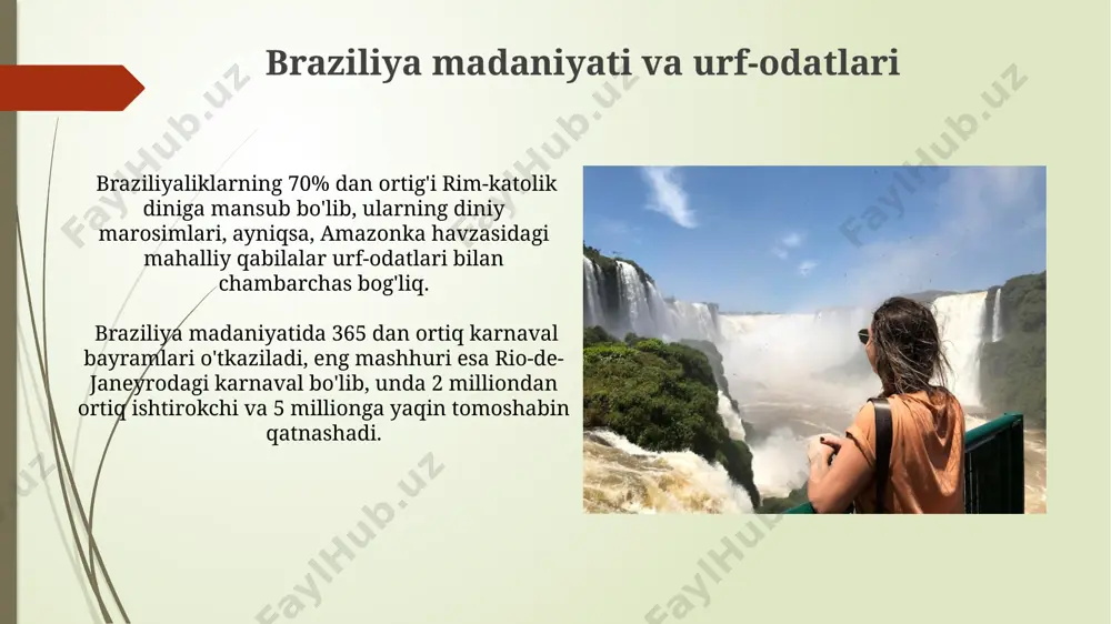 braziliya turizmi haqida taqdimot - Page 5