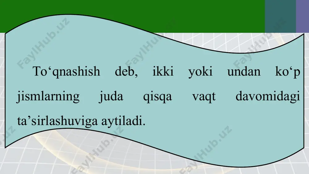 cha bo‘ladi: masala yechish namunasi o‘zgarmas f kuch ta’sirida vagon 5 m yo‘lni bosib o‘tdi va 2 m/s tezlik oldi. agar vagonning massasi 400 kg va ishqalanish koeffi tsiyenti 0,01 bo‘lsa, kuch bajargan a ish aniqlansin.