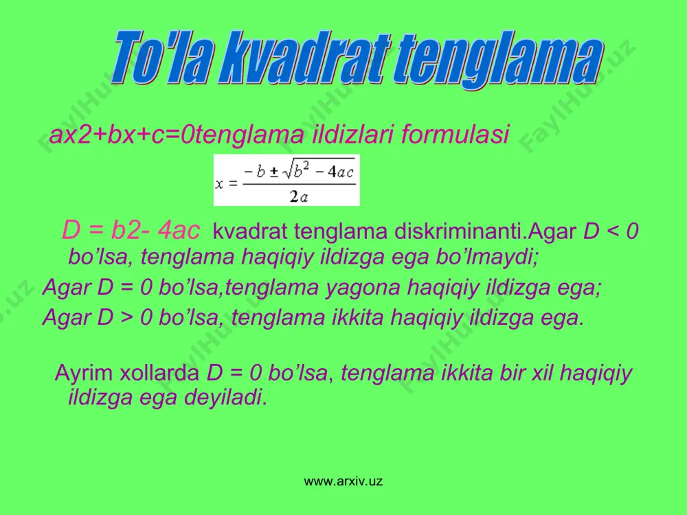kvadrat tenglama tarixi - Page 5