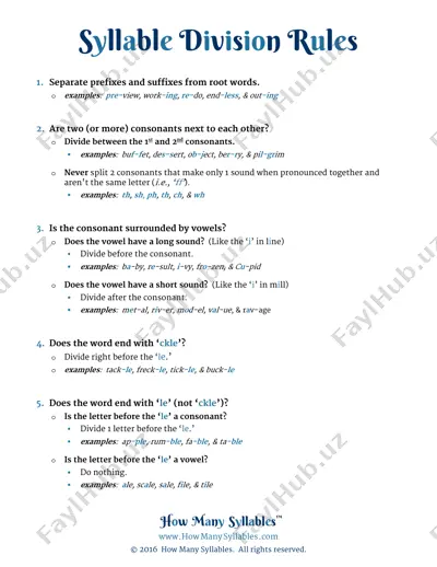 syllable division rules — PDF